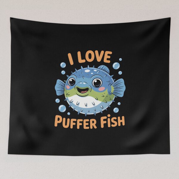 Item preview, I Love Pufferfish Puffer Sea Fish Lover designed and sold by comptorasunfia.