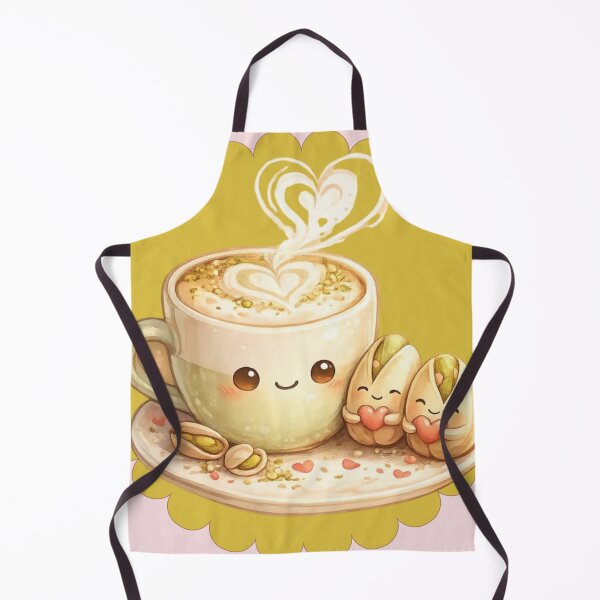Item preview, Valentine Pistachio Latte Illustration | Cozy Sweet & Spicy Food Art Merch designed and sold by MeghannsMinimalMeals.