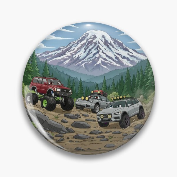 Item preview, Off-roading on Mt. Rainier with 4x4 Friends  designed and sold by zu13.