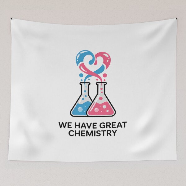 Item preview, We Have Great Chemistry Funny Science Pun Valentines Day Sticker Shirt Gift designed and sold by GiftsForge.