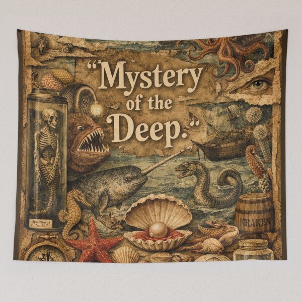Item preview, Mystery of the Deep – Vintage Ocean Illustration designed and sold by Mauswohn.