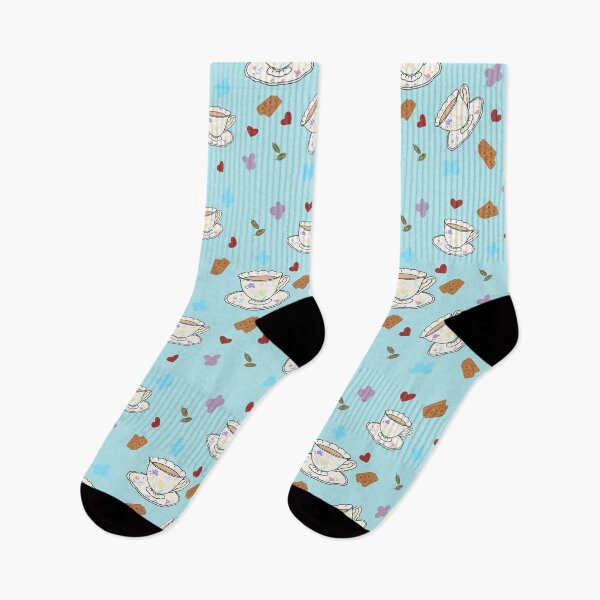 Item preview, Copy of Chai Tea and Biscuits Pattern – Cozy Cute Tea Lover Desig (blue) designed and sold by DesignJiggy.