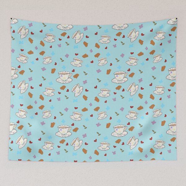 Item preview, Copy of Chai Tea and Biscuits Pattern – Cozy Cute Tea Lover Desig (blue) designed and sold by DesignJiggy.