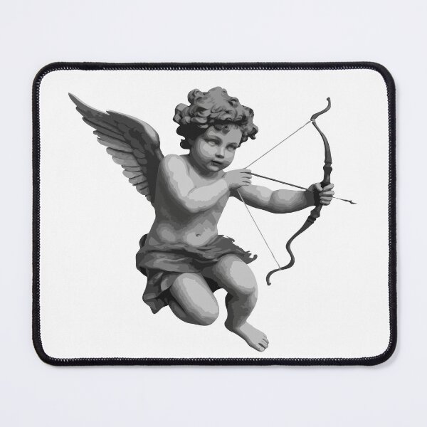 Item preview, Cupid in Flight – Classical Cherub Angel with Bow | Timeless Valentine’s Day Fine Art Illustration designed and sold by BrainBubbleArt.