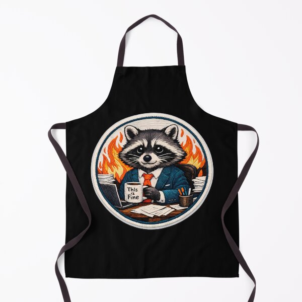 Item preview, Faux Embroidery Raccoon - Corporate Chaos Patch designed and sold by MalkyStudio.