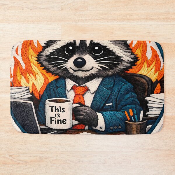 Item preview, Faux Embroidery Raccoon - Corporate Chaos Patch designed and sold by MalkyStudio.