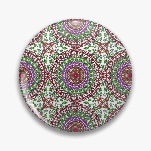 Item preview, "Mandala Grid with Starburst Centers and Floral Accents" designed and sold by nighttime1990.