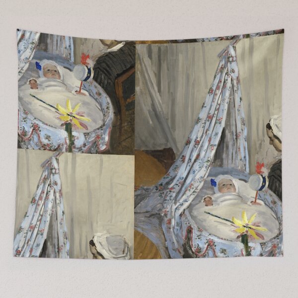 Item preview, The Cradle Camille With the Artists Son Jean by Claude Monet: Nursery Art Print designed and sold by artofuniverse.