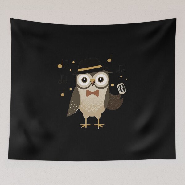 Item preview, Owl Jolson - Jazz Singing Owl Vintage T-Shirt designed and sold by kndzxf.