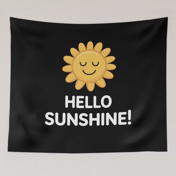 Item preview, Hello Sunshine sunny smiling sun fun designed and sold by tiekanamac.