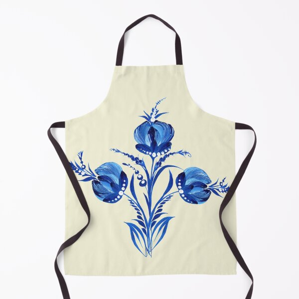 Item preview, Bouquet blues flowers Ukraine art, Petrykivka style, author's drawing, bouquet designed and sold by Sunflower-7.