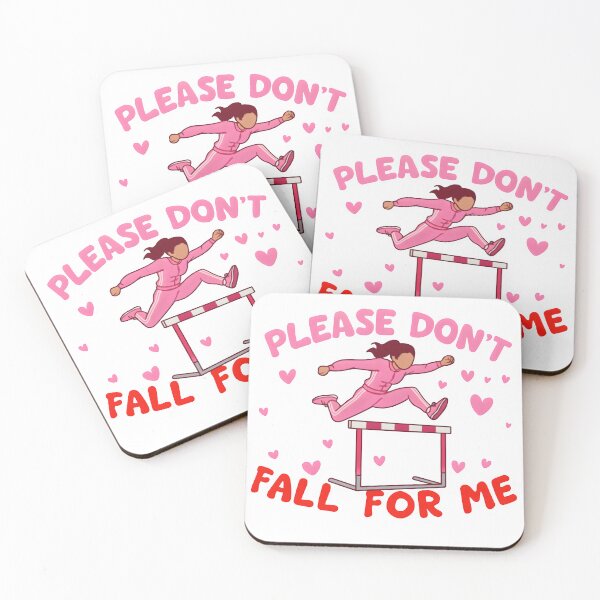 Item preview, Please Don’t Fall For Me – Cute Valentine Hurdle Jumping Girl Athletics Design designed and sold by LavIsInTheAir.