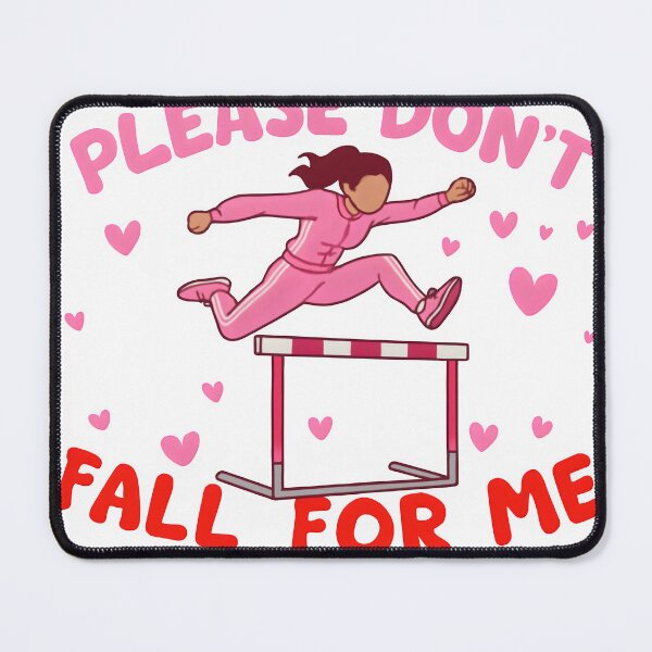 Item preview, Please Don’t Fall For Me – Cute Valentine Hurdle Jumping Girl Athletics Design designed and sold by LavIsInTheAir.