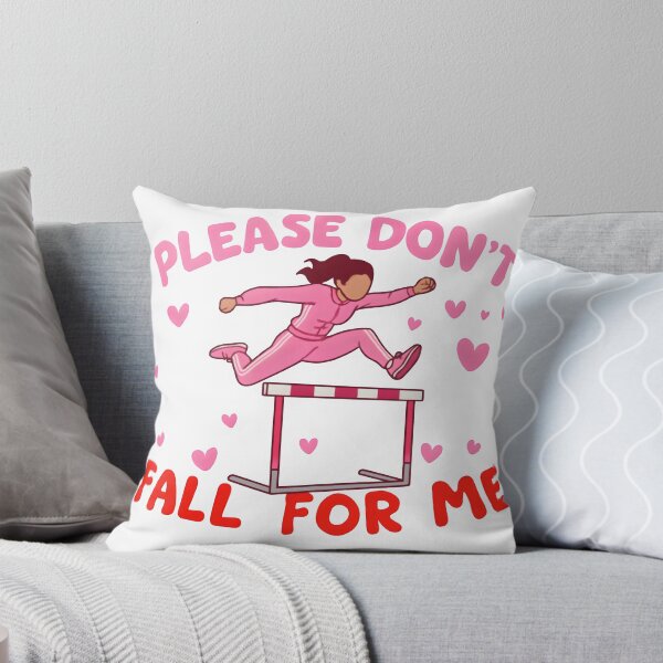 Item preview, Please Don’t Fall For Me – Cute Valentine Hurdle Jumping Girl Athletics Design designed and sold by LavIsInTheAir.