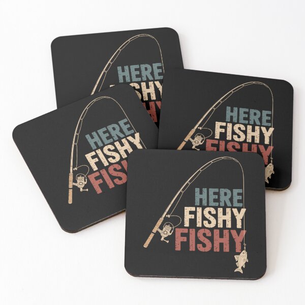 Item preview, Here Fishy Fishy Fishy Fishing Angler Deep Sea Fishing Funny designed and sold by tiekanamac.