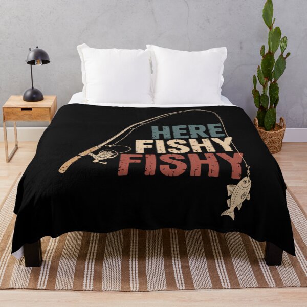 Item preview, Here Fishy Fishy Fishy Fishing Angler Deep Sea Fishing Funny designed and sold by tiekanamac.