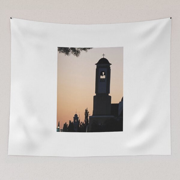 Item preview, Church Bell Tower at Sunset designed and sold by Makaronia.