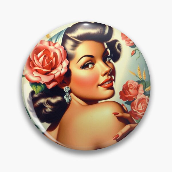 Item preview, Cute Vintage Pinup Painting designed and sold by PulpVintage.