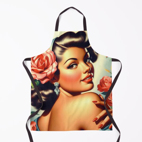Item preview, Cute Vintage Pinup Painting designed and sold by PulpVintage.