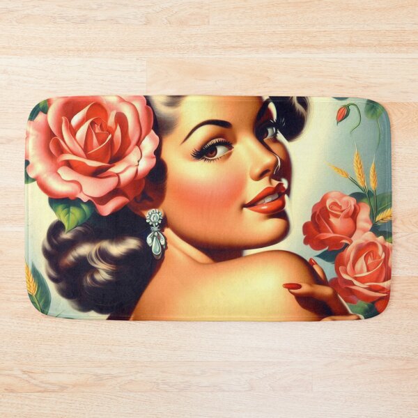 Item preview, Cute Vintage Pinup Painting designed and sold by PulpVintage.