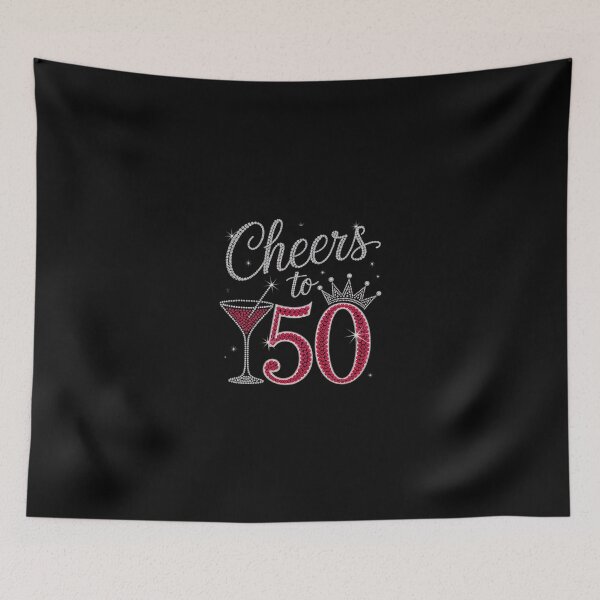 Item preview, Cheers To 50 Years Wine Glasses Women 50th Birthday designed and sold by SyntaxClaw.