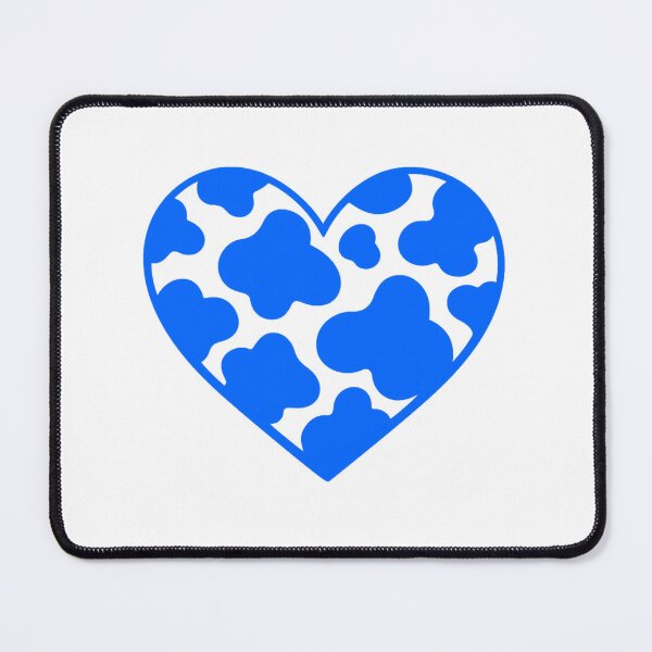 Item preview, Cow print heart blue designed and sold by GrassFedVegan.