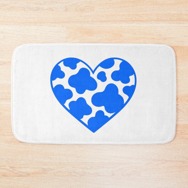 Item preview, Cow print heart blue designed and sold by GrassFedVegan.