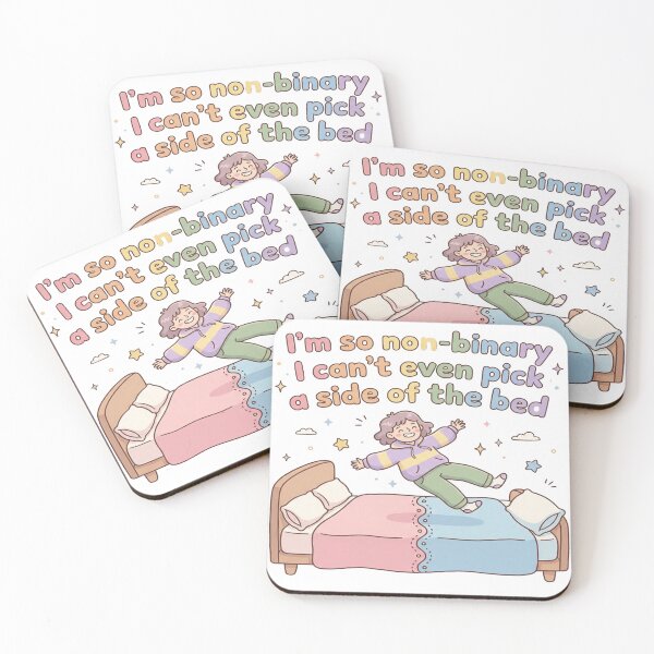 Item preview, So Non-Binary I Can't Pick a Side of the Bed designed and sold by rainbowgremlin.