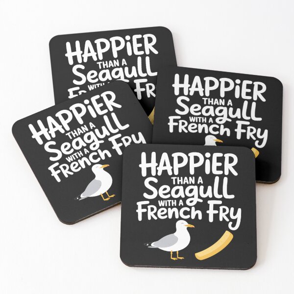 Item preview, Happier Than a Seagull With a French Fry - Funny Summer designed and sold by tiekanamac.