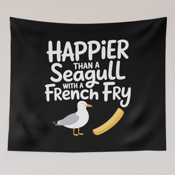 Item preview, Happier Than a Seagull With a French Fry - Funny Summer designed and sold by tiekanamac.