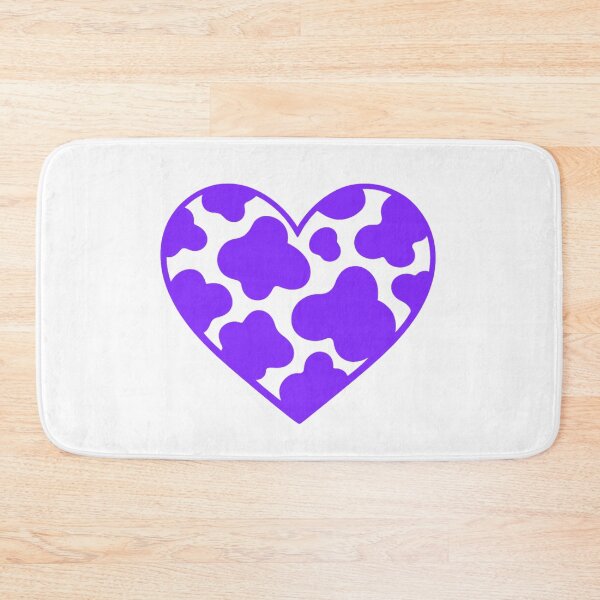 Item preview, Cow print heart purple designed and sold by GrassFedVegan.