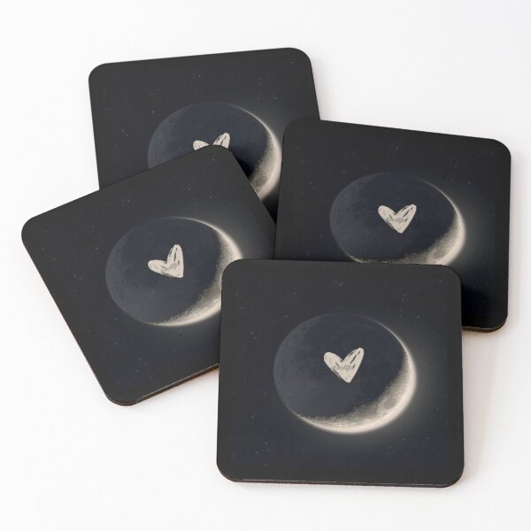 Item preview, Luminous Heart UFO Moon Scene  Artwork  designed and sold by NivyasArtistry.