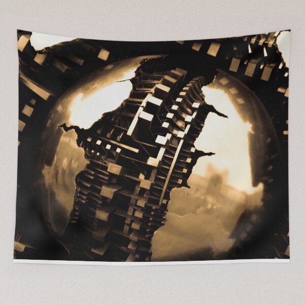 Item preview, Rose Gold Steampunk Sculptural Print designed and sold by Hena Tayeb.