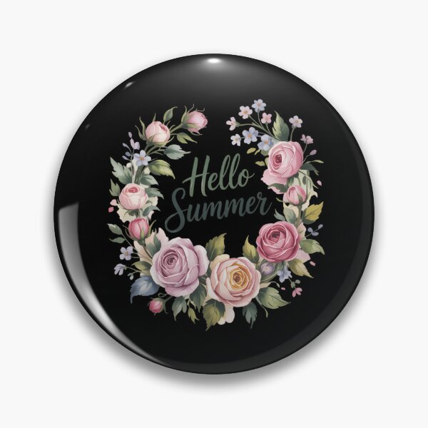 Item preview, Green Summer Roses Flower Hello Summer Sign designed and sold by tiemacopaxer.