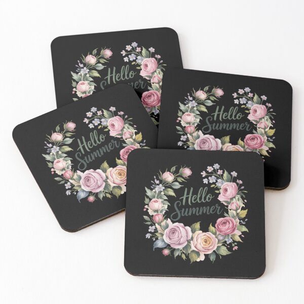 Item preview, Green Summer Roses Flower Hello Summer Sign designed and sold by tiemacopaxer.