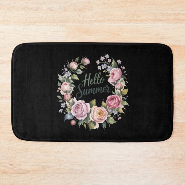Item preview, Green Summer Roses Flower Hello Summer Sign designed and sold by tiemacopaxer.