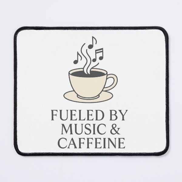 Item preview, Fueled by Music & Caffeine – Coffee Lover Music Quote | Cozy Musician Design designed and sold by SoulThread Studio.