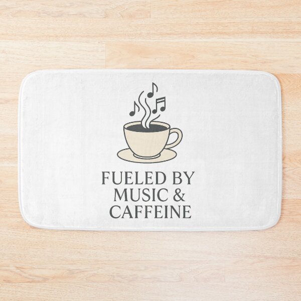 Item preview, Fueled by Music & Caffeine – Coffee Lover Music Quote | Cozy Musician Design designed and sold by SoulThread Studio.