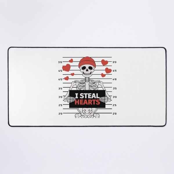 Item preview, I Steal Hearts Skeleton – Funny Cute Skull Valentine’s Day Love Design designed and sold by BrainBubbleArt.
