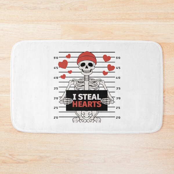 Item preview, I Steal Hearts Skeleton – Funny Cute Skull Valentine’s Day Love Design designed and sold by BrainBubbleArt.