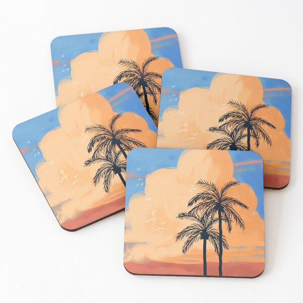 Item preview, Classic Aesthetic Orange Cloud and Palm Tree Sunset  designed and sold by Artistic  Touch.