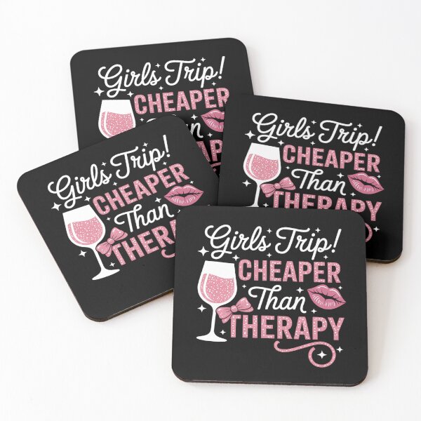 Item preview, Girls Trip Cheaper Than A Therapy Funny Weekend Wine Party designed and sold by tiemacopaxer.