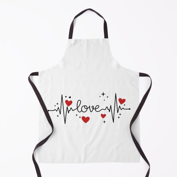 Item preview, Love Heartbeat ECG Line with Red Hearts – Romantic Pulse Art for Couples, Nurses, Doctors & Valentine’s Day Gifts designed and sold by BrainBubbleArt.