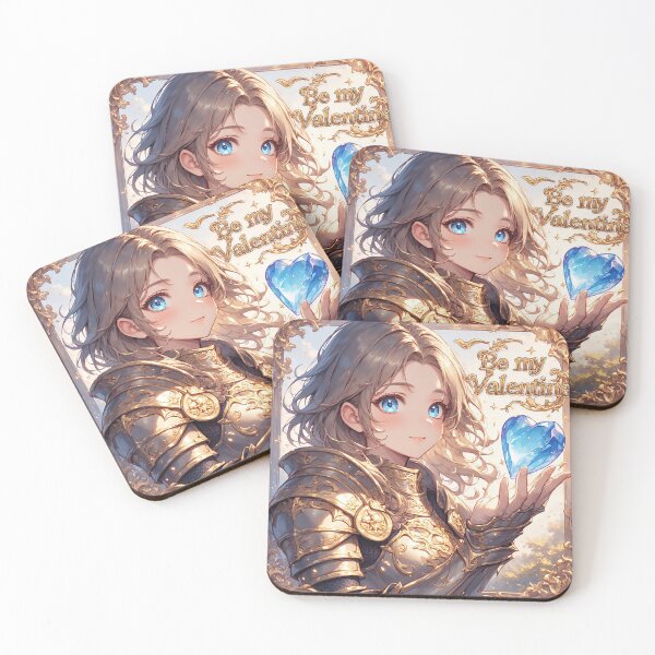 Item preview, Anime Knight Girl Holding Crystal Heart designed and sold by newvisionart191.