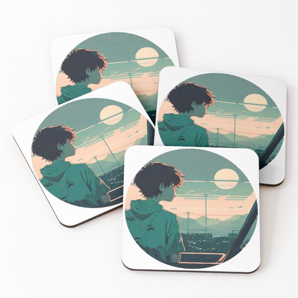 Item preview, Anime boy watching the sunset designed and sold by JuaneStore.