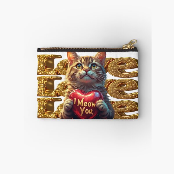 Item preview, Fluffy Cat Holding Red Heart Balloon designed and sold by newvisionart191.