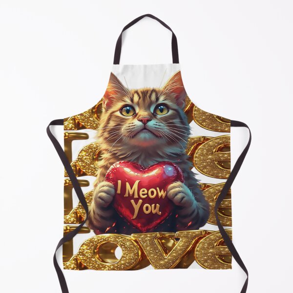 Item preview, Fluffy Cat Holding Red Heart Balloon designed and sold by newvisionart191.