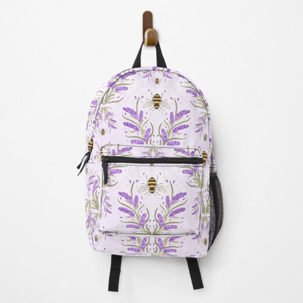 Item preview, Bees and Lavender Floral Artwork in Light Pink designed and sold by NoemiMarozsan.