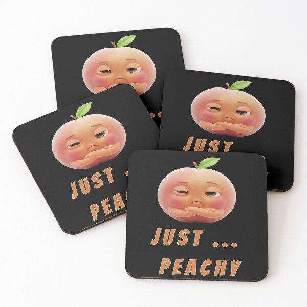 Item preview, Sarcastic Peach Character – Just Peachy Pun – Funny 3D Fruit with Attitude designed and sold by Anyshca.