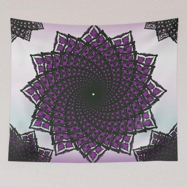 Item preview, Sacred Mandala Spiral – Mystic Purple Spiritual Design designed and sold by OIL Pattern Design .